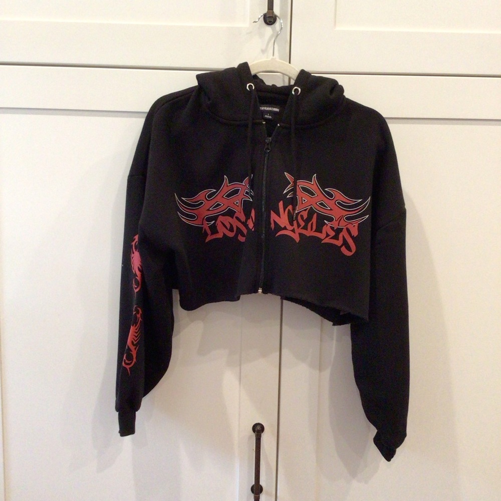PrettyLittleThing Cropped Hoodie Size S